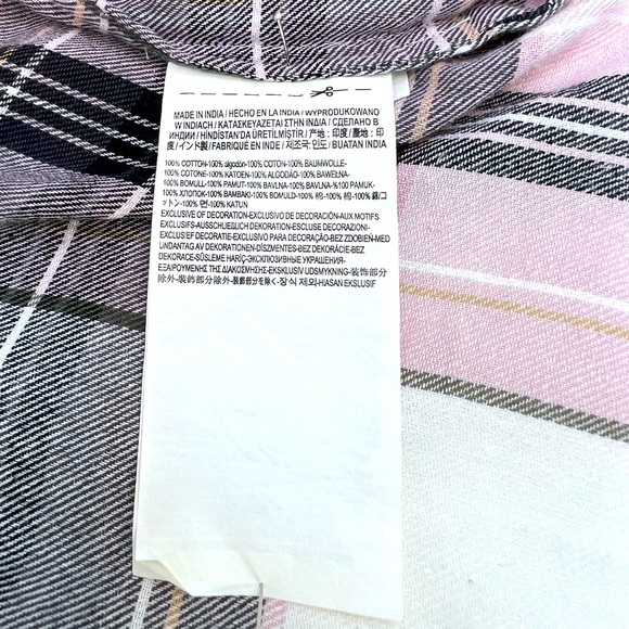 VANS, SMALL (S), FLANNEL LADIES LONG SLEVES SHIRT, BEIGE BASE GREY GREEN LINES - Picture 8 of 13